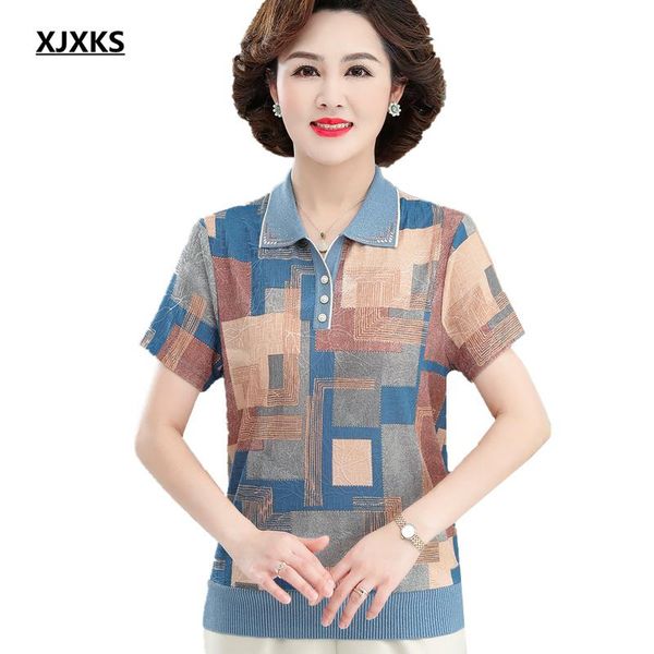 women's t-shirt xjxks fashion lapel short sleeve women 2021 summer loose plus size geometric pattern casual, White
women's t-shirt xjxks fashion lapel short sleeve women 2021 summer loose plus size geometric pattern casual, White