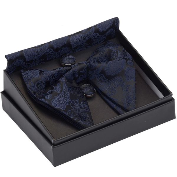 blue gusleson paisley big bow tie men's red yellow bowtie pocket square cufflinks set with gift box silk wedding necktie for q wmtcky, Black;gray
blue gusleson paisley big bow tie men's red yellow bowtie pocket square cufflinks set with gift box silk wedding necktie for q wmtcky, Black;gray