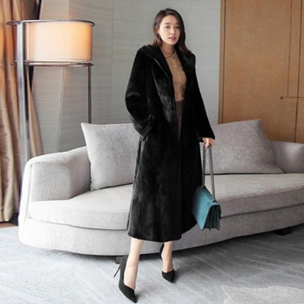 women's fur & faux autumn and winter ladies coat fake long milk hooded simple warm 4xl 5xl 6xl jackets xf721, Black
women's fur & faux autumn and winter ladies coat fake long milk hooded simple warm 4xl 5xl 6xl jackets xf721, Black