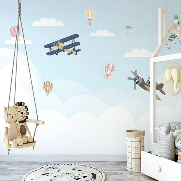 custom waterproof sticker 3d hand painted cartoon airplane air balloon mural wallpaper children room sofa tv background wall
custom waterproof sticker 3d hand painted cartoon airplane air balloon mural wallpaper children room sofa tv background wall