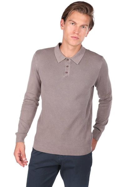men's sweaters collar knitwear sweater brown, White;black