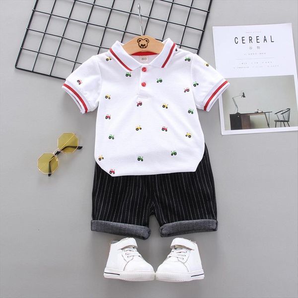 baby boy clothes sets children print short sleeved lapel t shirt striped shorts kids clothing 2 pieces, White
baby boy clothes sets children print short sleeved lapel t shirt striped shorts kids clothing 2 pieces, White