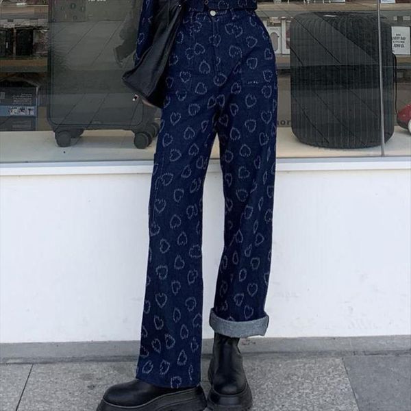 korean dark blue straight love women jean summer vintage loose high waist femme fashion wide leg denim pants
korean dark blue straight love women jean summer vintage loose high waist femme fashion wide leg denim pants
