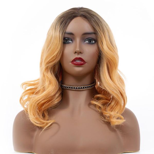 synthetic wigs short body wave bob lace front wig 13*4 with baby hair ombre color replacement, Black
synthetic wigs short body wave bob lace front wig 13*4 with baby hair ombre color replacement, Black