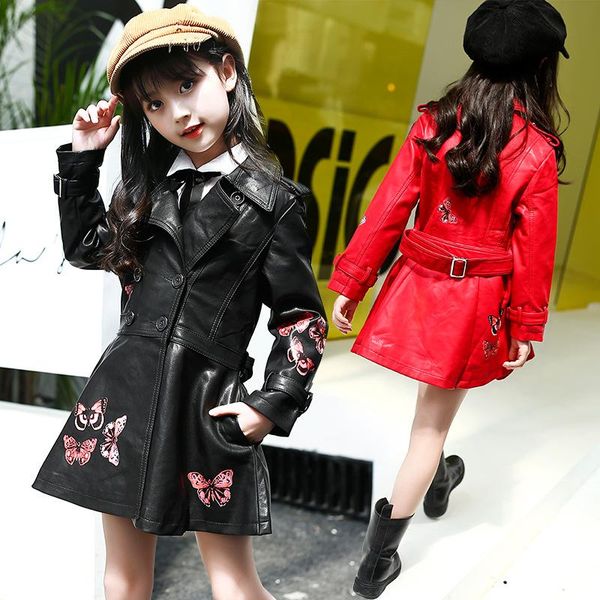 coat teens girl spring autumn long leather trench teenage girls pu coats children butterfly outwear youth windbreaker 10 11 12 13 14, Blue;gray
coat teens girl spring autumn long leather trench teenage girls pu coats children butterfly outwear youth windbreaker 10 11 12 13 14, Blue;gray