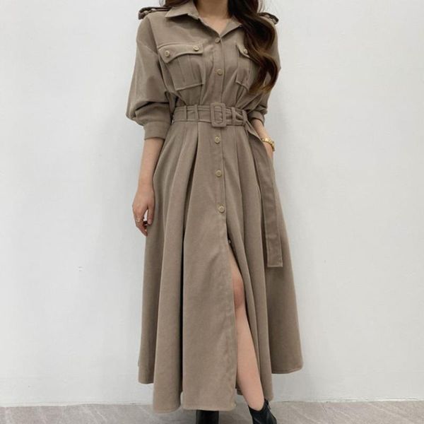 casual dresses alien kitty fashion women long dress pockets slim elegant lady sashes single breasted office wear autumn chic loose vestidos, Black;gray
casual dresses alien kitty fashion women long dress pockets slim elegant lady sashes single breasted office wear autumn chic loose vestidos, Black;gray