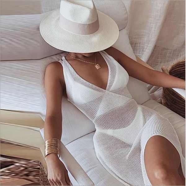 casual dresses women hollow out backless cover up knitted maxi summer see through side split beach dress, Black;gray
casual dresses women hollow out backless cover up knitted maxi summer see through side split beach dress, Black;gray