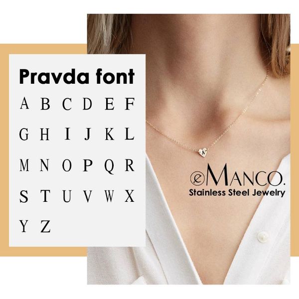 chokers custom trendy letter pendant necklace 316l stainless steel for women minimalist jewelry, Golden;silver
chokers custom trendy letter pendant necklace 316l stainless steel for women minimalist jewelry, Golden;silver