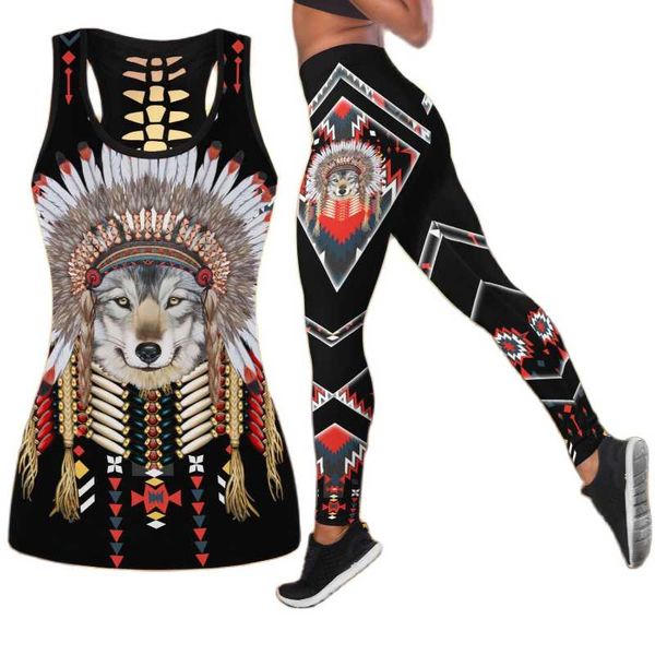 yoga outfit wolf animal art two piece set women 3d print vest hollow out tank high waist legging summer casual sport
yoga outfit wolf animal art two piece set women 3d print vest hollow out tank high waist legging summer casual sport