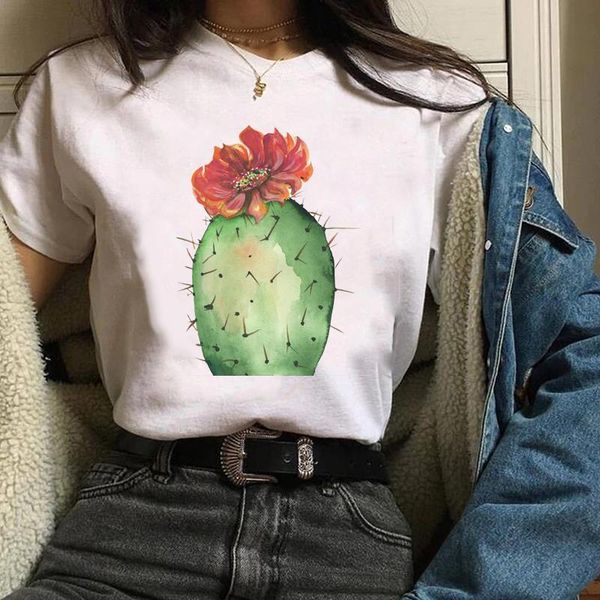 women lady tees print graphic cartoon plant flower cactus clothing clothes clothing female t shirt womens t-shirt, White
women lady tees print graphic cartoon plant flower cactus clothing clothes clothing female t shirt womens t-shirt, White