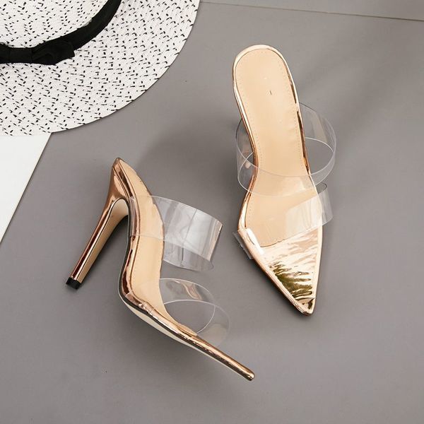 2021 new women shoes transparent pvc summer high slippers open pointed toe lear lucite straps thin heel slides 4egb, Black
2021 new women shoes transparent pvc summer high slippers open pointed toe lear lucite straps thin heel slides 4egb, Black
