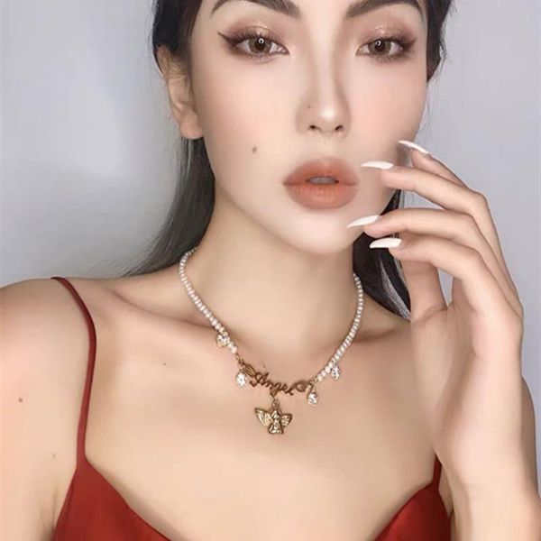 timeonly romantic angel boy letter simulated pearl choker neckalce shinning cz zirconia for women girls luxury party jewellery, Golden;silver
timeonly romantic angel boy letter simulated pearl choker neckalce shinning cz zirconia for women girls luxury party jewellery, Golden;silver