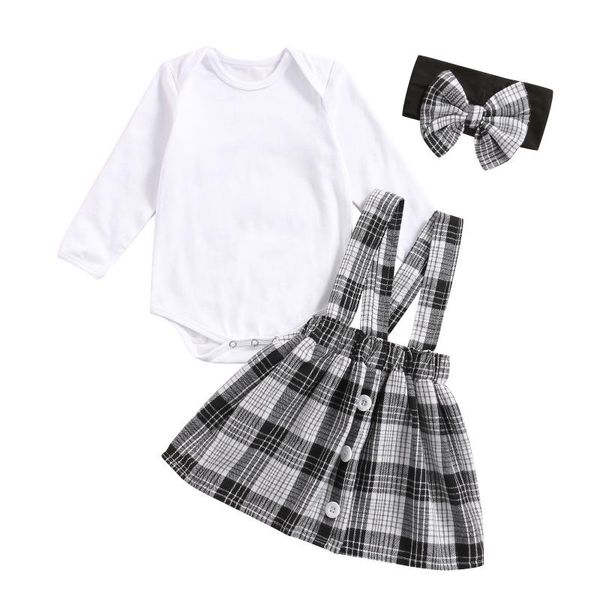 clothing sets 2021 0-24m infant baby girl clothes set wihte solid long sleeve o neck romper+button plaid print suspender skirt+headband fall, White
clothing sets 2021 0-24m infant baby girl clothes set wihte solid long sleeve o neck romper+button plaid print suspender skirt+headband fall, White