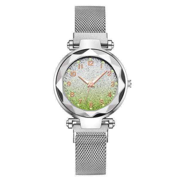women quartz watch 33mm classic style ladies watches montre de luxe elegant fashion wristwatch round gradient starry sky luminous, Silver
women quartz watch 33mm classic style ladies watches montre de luxe elegant fashion wristwatch round gradient starry sky luminous, Silver