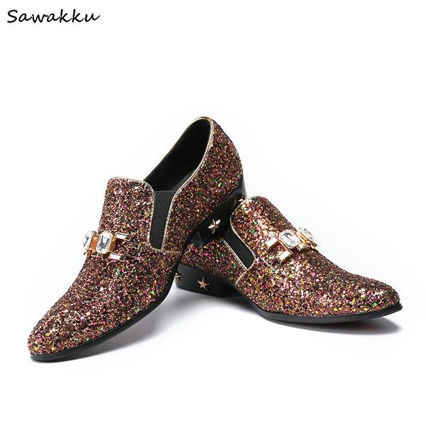 dress shoes fashion crystal decor wedding for men bling sequined slip on formal oxford leather flats, Black
dress shoes fashion crystal decor wedding for men bling sequined slip on formal oxford leather flats, Black