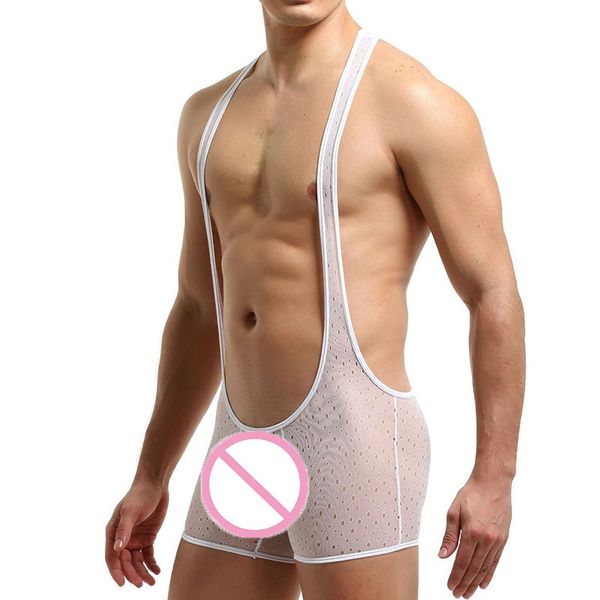 Sexy Mens Undershirts Leotard Hollow Out Transparent Ultra-thin Gay Underwear Bodysuits Shorts Wrestling Singlet Jumpsuits, Blue
Sexy Mens Undershirts Leotard Hollow Out Transparent Ultra-thin Gay Underwear Bodysuits Shorts Wrestling Singlet Jumpsuits, Blue