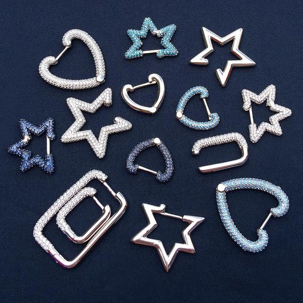 stud s925 sterling silver july heart-shaped five-pointed star geometric square earrings female ear bone clip, Golden;silver
stud s925 sterling silver july heart-shaped five-pointed star geometric square earrings female ear bone clip, Golden;silver