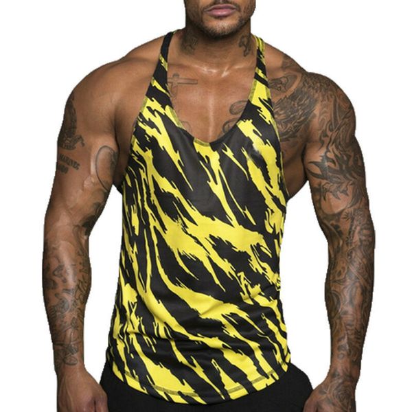 men stringer bodybuilding tank gym fitness singlet mouwloos muscle vest, White;black
men stringer bodybuilding tank gym fitness singlet mouwloos muscle vest, White;black