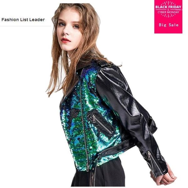 spring autumn fashion brand good quality wholesale sequins leather jacket ladies street style zipper pu wj1079 women's jackets, Black;brown
spring autumn fashion brand good quality wholesale sequins leather jacket ladies street style zipper pu wj1079 women's jackets, Black;brown