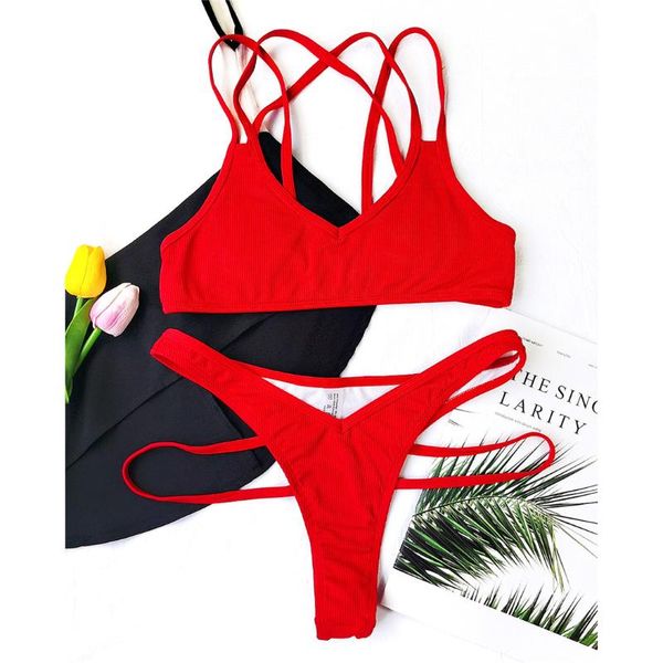 women's swimwear ribbed strappy micro thong bikini female swimsuit women two-pieces set bather bathing suit swim lady y3099, White;black
women's swimwear ribbed strappy micro thong bikini female swimsuit women two-pieces set bather bathing suit swim lady y3099, White;black