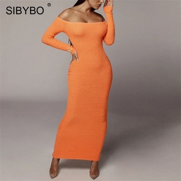 sibybo ribbed off shoulder long dress women autumn full sleeve slash neck bodycon dress solid backless ladies party vestido, Black;gray
sibybo ribbed off shoulder long dress women autumn full sleeve slash neck bodycon dress solid backless ladies party vestido, Black;gray