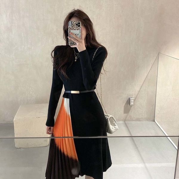 elegant fashion women's clothes goth black thin long neck-knit sweater couture with belt plied dress hlys, Black;gray
elegant fashion women's clothes goth black thin long neck-knit sweater couture with belt plied dress hlys, Black;gray