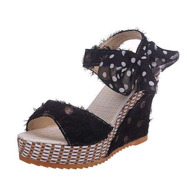 sandals women dot bowknot design platform wedge female casual shoes ladies vogue ankle strap open toe footwear rty6, Black
sandals women dot bowknot design platform wedge female casual shoes ladies vogue ankle strap open toe footwear rty6, Black