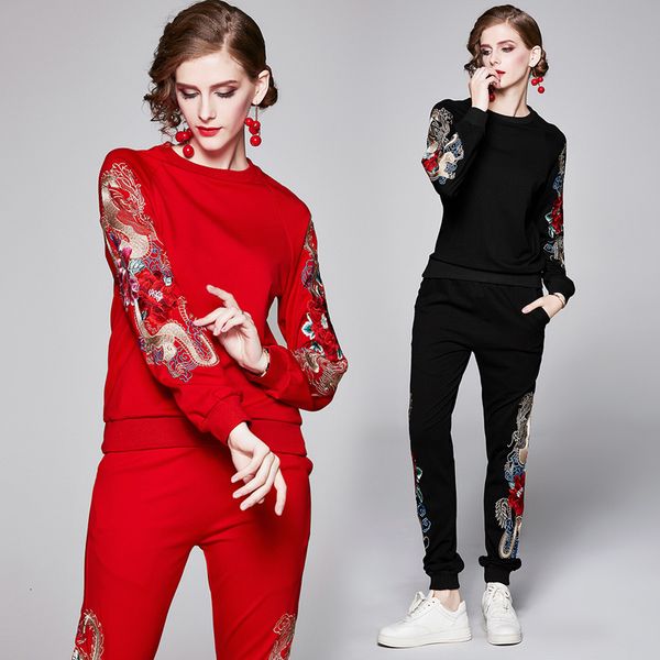 luxury embroidered women's fashionable tender sports 2 plus size s-4xl pullovers and trousers harem outfits 30p7, Gray
luxury embroidered women's fashionable tender sports 2 plus size s-4xl pullovers and trousers harem outfits 30p7, Gray