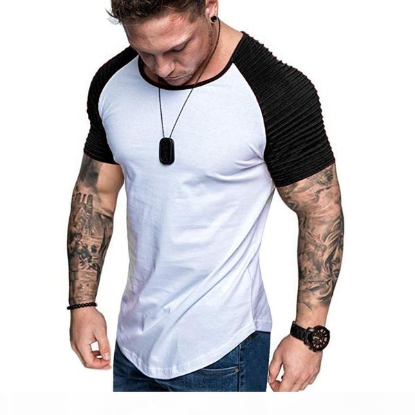 2019 new short sleeve men pleated shoulder slim fit t-shirt men's stitched skinny muscle bodybuilding t-shirt streetwear, White;black
2019 new short sleeve men pleated shoulder slim fit t-shirt men's stitched skinny muscle bodybuilding t-shirt streetwear, White;black