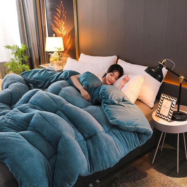 comforters & sets single double king-size bed duvet cover bedding autumn and winter thick warm cashmere quilt blanket home el
comforters & sets single double king-size bed duvet cover bedding autumn and winter thick warm cashmere quilt blanket home el