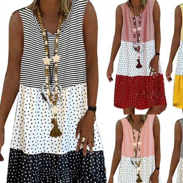 womens dresses casual women dot stripe patchwork sleeveless v neck loose knee length dress drop shipping good quality, Black;gray
womens dresses casual women dot stripe patchwork sleeveless v neck loose knee length dress drop shipping good quality, Black;gray