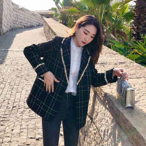 cotton-padded black small fragrance coat women's spring and autumn 2021 new autumn and winter versatile suit, White;black
cotton-padded black small fragrance coat women's spring and autumn 2021 new autumn and winter versatile suit, White;black