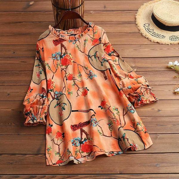 2021 zanzea autumn women floral printed bohemian blouse casual o neck long sleeve ruffles shirt femme robe mujer blusas, White
2021 zanzea autumn women floral printed bohemian blouse casual o neck long sleeve ruffles shirt femme robe mujer blusas, White