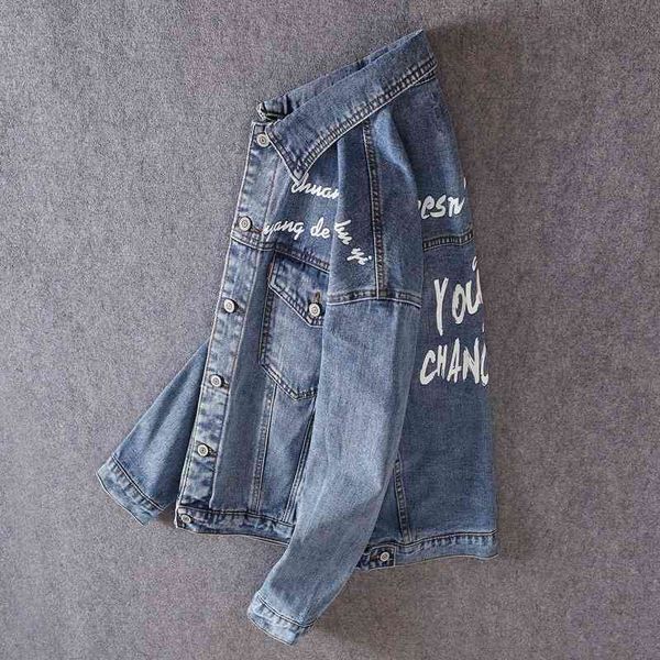 men's jackets spring outwear from the casual men denim jackets personality long letter single print breasted motorcycle jacket jean 99, Black;brown
men's jackets spring outwear from the casual men denim jackets personality long letter single print breasted motorcycle jacket jean 99, Black;brown