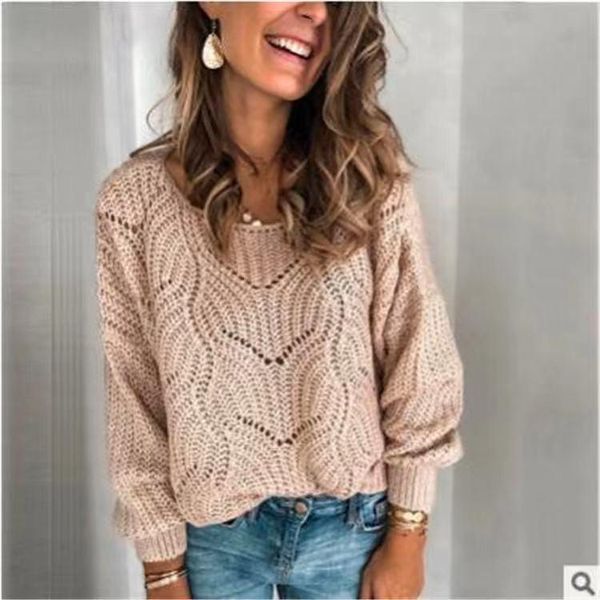 women's sweaters 2021 autumn and winter products casual sweater round neck hollow knit pullover, White;black
women's sweaters 2021 autumn and winter products casual sweater round neck hollow knit pullover, White;black
