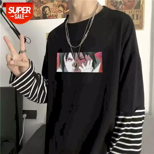 long-sleeved t-shirt men tshirt women t shirt autumn korean ins harajuku retro striped fake two-piece bottoming shirt loose #fq8y, White;black
long-sleeved t-shirt men tshirt women t shirt autumn korean ins harajuku retro striped fake two-piece bottoming shirt loose #fq8y, White;black