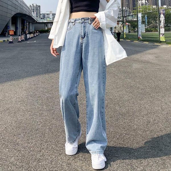 women's jeans wide leg for women bottom baggy denim pants high waist full length clothing trousers vintage streetwear 2021, Blue
women's jeans wide leg for women bottom baggy denim pants high waist full length clothing trousers vintage streetwear 2021, Blue