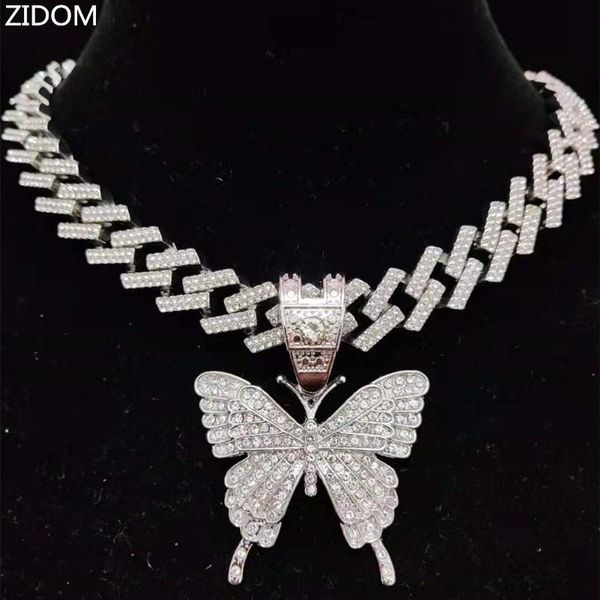 pendant necklaces men women hip hop iced out bling butterfly necklace with 13mm rhombus cuban chain hiphop fashion charm jewelry, Silver
pendant necklaces men women hip hop iced out bling butterfly necklace with 13mm rhombus cuban chain hiphop fashion charm jewelry, Silver