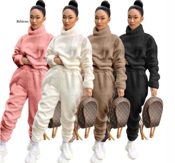 women's pants & capris winter women streetwear lounge set loose solid plush 2 two piece outfits turtleneck full sleeve and, Black;white
women's pants & capris winter women streetwear lounge set loose solid plush 2 two piece outfits turtleneck full sleeve and, Black;white