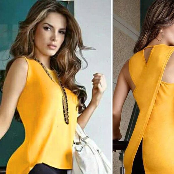 sleeveless womens summer blouse casual slim slit irregular plus size shirt solid 3xl chiffon o neck ladies blouses mujer, White
sleeveless womens summer blouse casual slim slit irregular plus size shirt solid 3xl chiffon o neck ladies blouses mujer, White