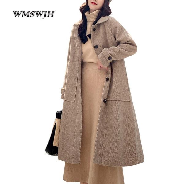 women's wool & blends 2021 autumn winter women coat fashion pockets single-breasted simple loose outerwear female long overcoat, Black
women's wool & blends 2021 autumn winter women coat fashion pockets single-breasted simple loose outerwear female long overcoat, Black