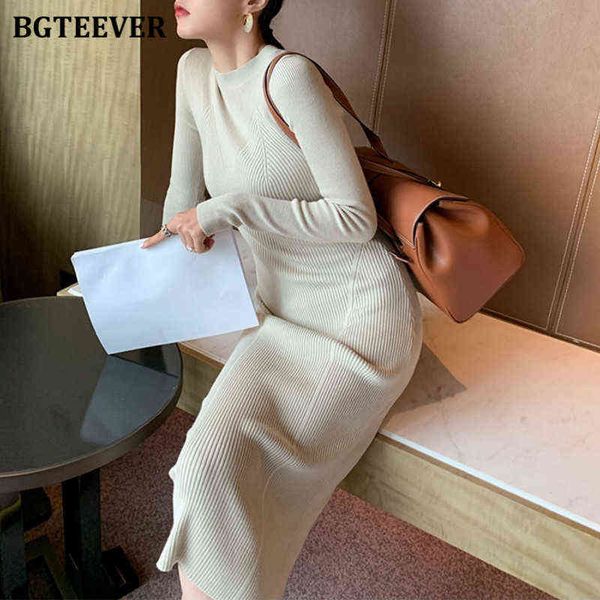 bgteever elegant o-neck skinny women dress 2021 autumn winter knitted bodycon dress for women midi female sweaters vestidos g1214, Black;gray
bgteever elegant o-neck skinny women dress 2021 autumn winter knitted bodycon dress for women midi female sweaters vestidos g1214, Black;gray