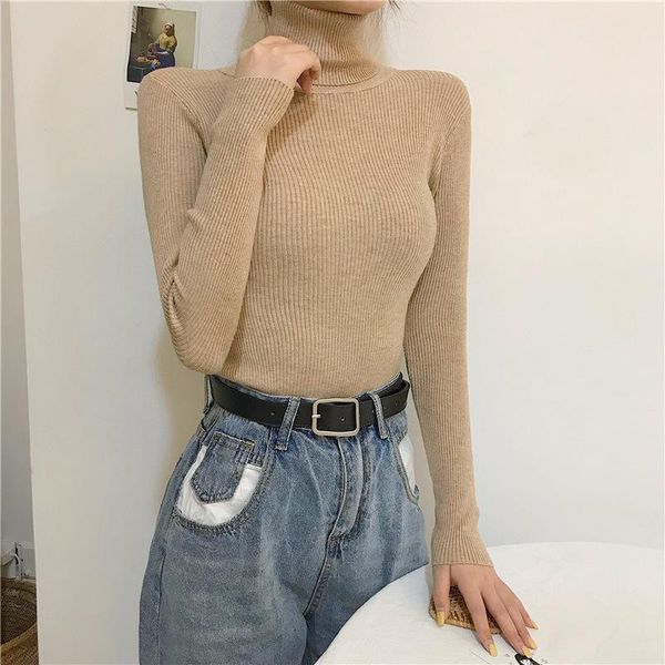women's sweaters slim sweater women streetwear long sleeve stretchable pullover turtleneck brown knitted black female clothing winter 2, White;black
women's sweaters slim sweater women streetwear long sleeve stretchable pullover turtleneck brown knitted black female clothing winter 2, White;black