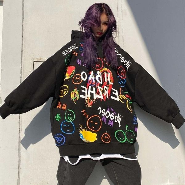 women's hoodies & sweatshirts houzhou harajuku hoodie for girls streetwear women oversize pullover hip hop aesthetic long sleeve korean, Black
women's hoodies & sweatshirts houzhou harajuku hoodie for girls streetwear women oversize pullover hip hop aesthetic long sleeve korean, Black