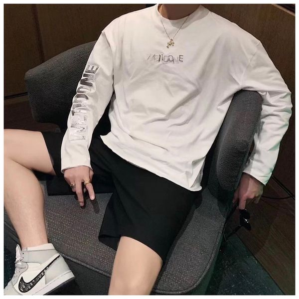 2021 new we11done metallic three-dimensional letter printed long-sleeved men's 100% cotton high street t-shirt couple o2ph, White;black
2021 new we11done metallic three-dimensional letter printed long-sleeved men's 100% cotton high street t-shirt couple o2ph, White;black
