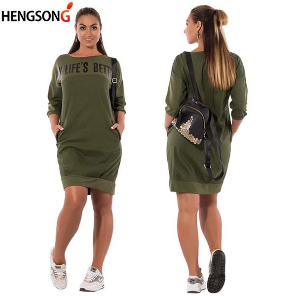 casual dresses 2021 women winter plus size letter print warm three quarter sleeve dress female o neck pocket clothing vestidos, Black;gray
casual dresses 2021 women winter plus size letter print warm three quarter sleeve dress female o neck pocket clothing vestidos, Black;gray