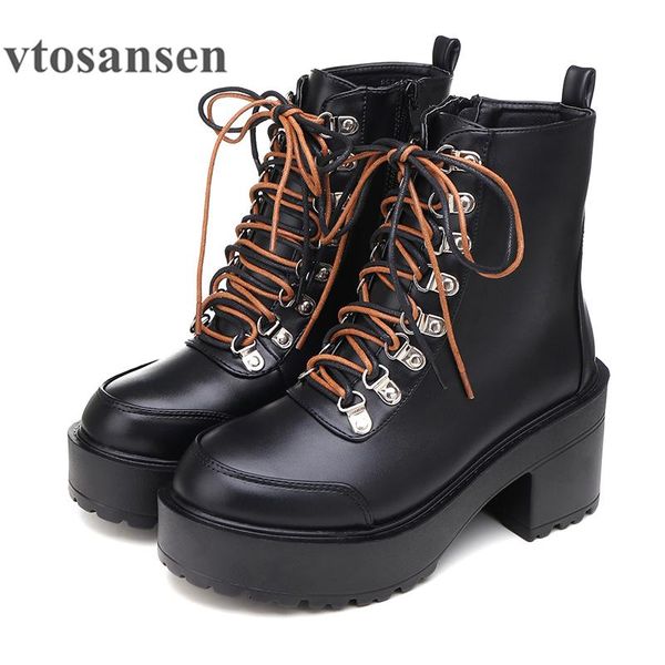 boots shoes fashion european style black ankle block heel round toe lace-up woman platform motorcycle boot fall 
boots shoes fashion european style black ankle block heel round toe lace-up woman platform motorcycle boot fall