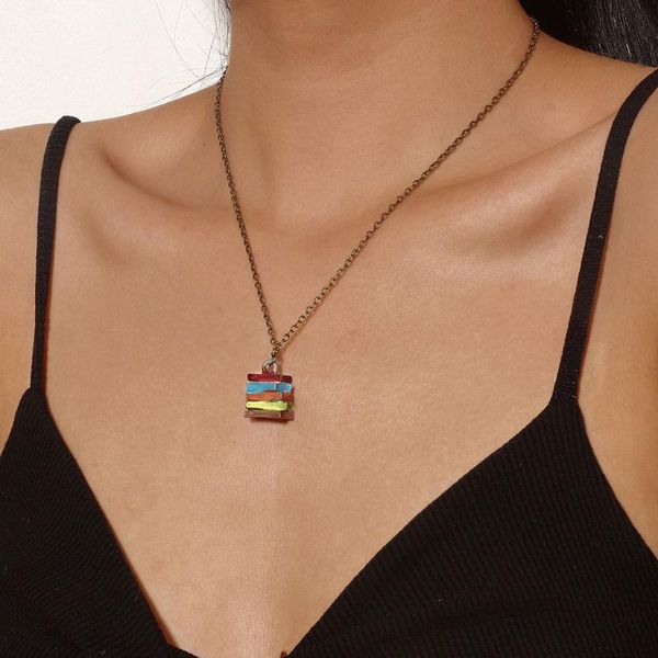 pendant necklaces 1pcs stack of books necklace for women retro school multicolor library lover fashion jewelry, Silver
pendant necklaces 1pcs stack of books necklace for women retro school multicolor library lover fashion jewelry, Silver
