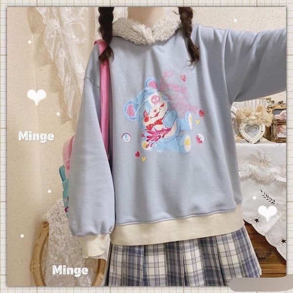 women's hoodies & sweatshirts qweek kawaii bear graphic hoodie anime long sleeve blue oversized kpop sweatshirt 2021 fashion autumn win, Black
women's hoodies & sweatshirts qweek kawaii bear graphic hoodie anime long sleeve blue oversized kpop sweatshirt 2021 fashion autumn win, Black