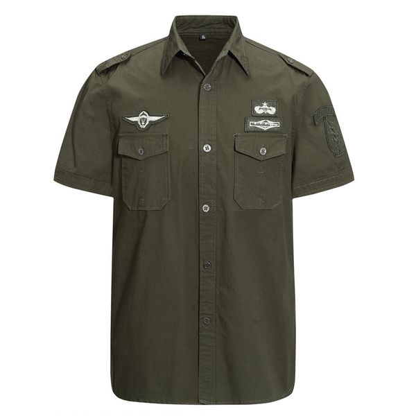 men's casual shirts brand men cargo 98% cotton safari short sleeve shirt patch military army camisa streetwear plus size 4xl pmbh, White;black
men's casual shirts brand men cargo 98% cotton safari short sleeve shirt patch military army camisa streetwear plus size 4xl pmbh, White;black